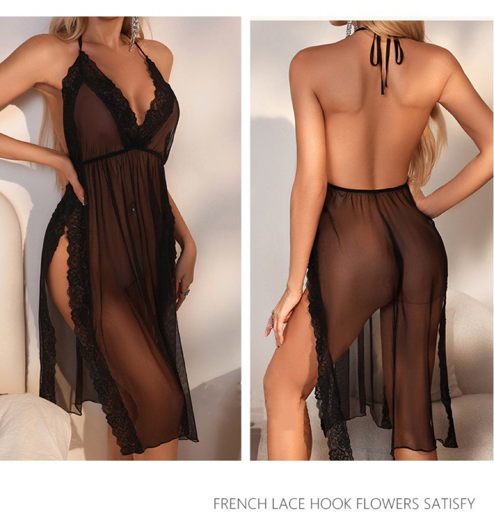 Lace Allure Sheer Robe VV24085